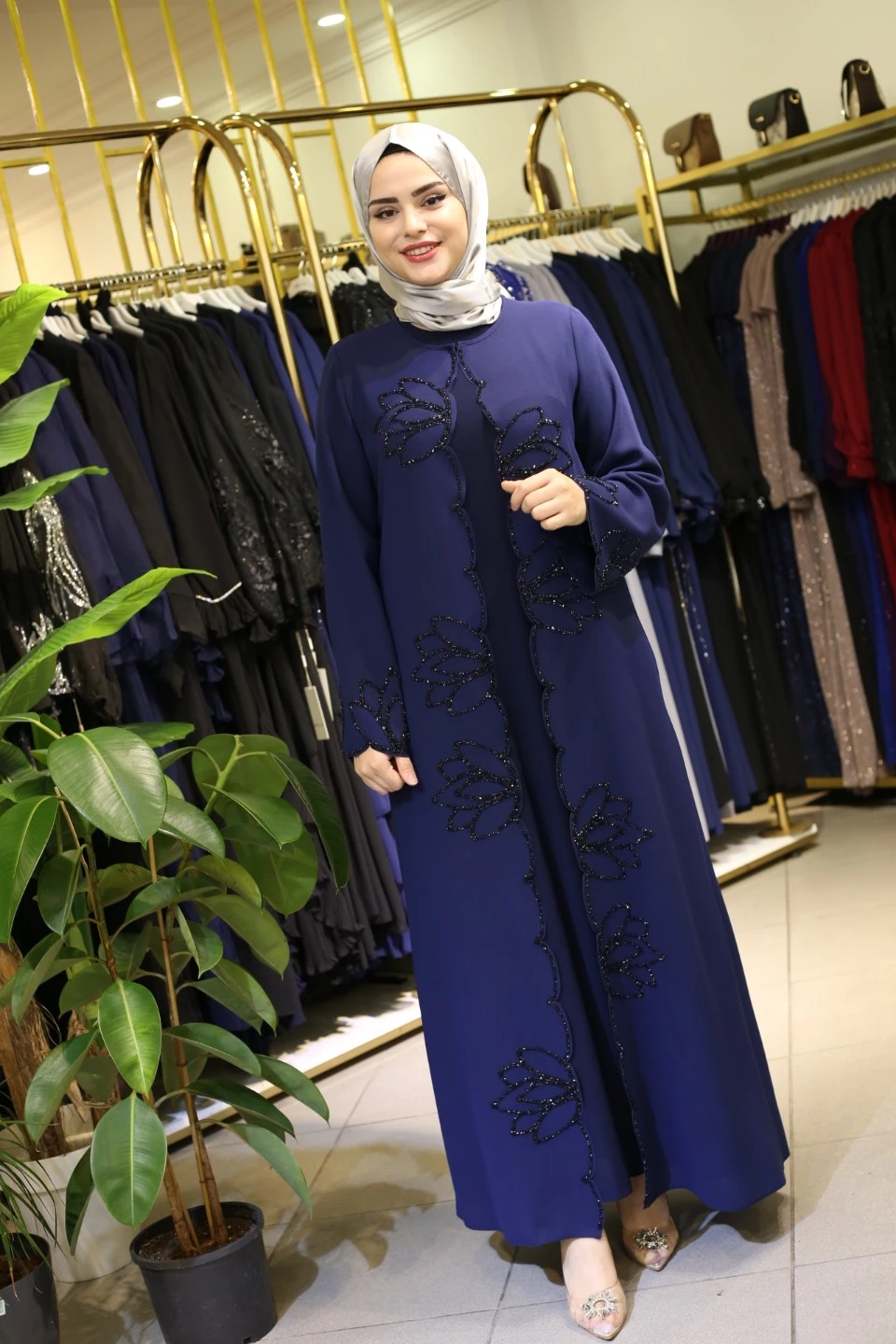 LOTUS DESEN ABAYA TAKIM 453 KOD