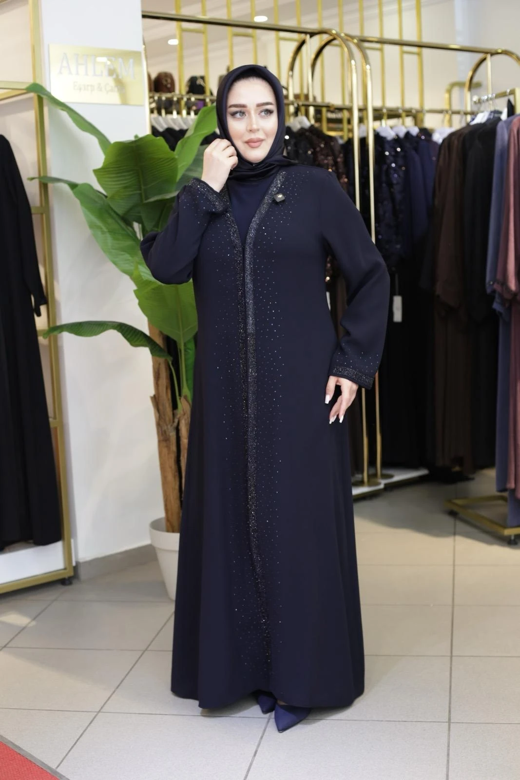 ŞERİT TAŞLI ABAYA TAKIM 7127 KOD