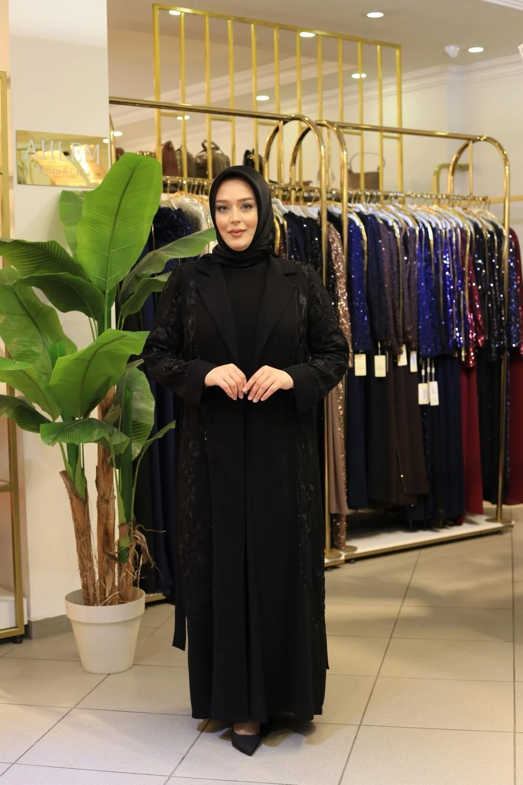 GARNİLLİ ABAYA TAKIM 3704 KOD
