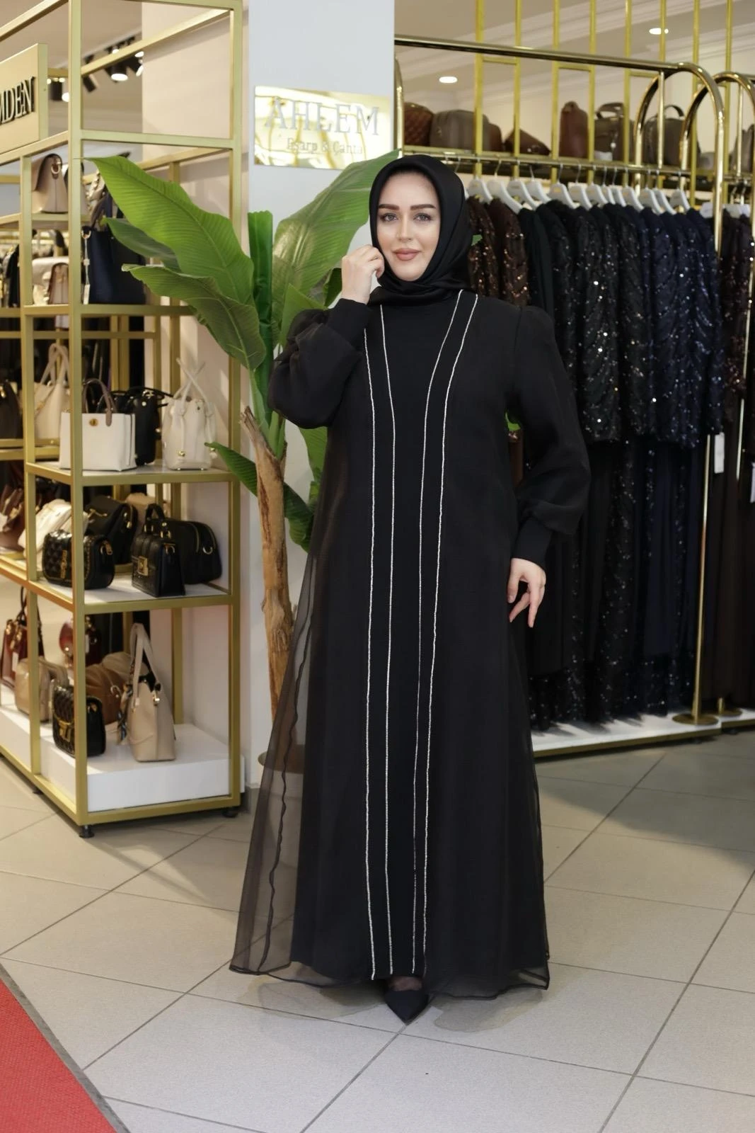 ORGANZE ABAYA TAKIM 5221 KOD